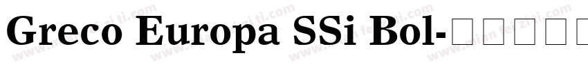Greco Europa SSi Bol字体转换
